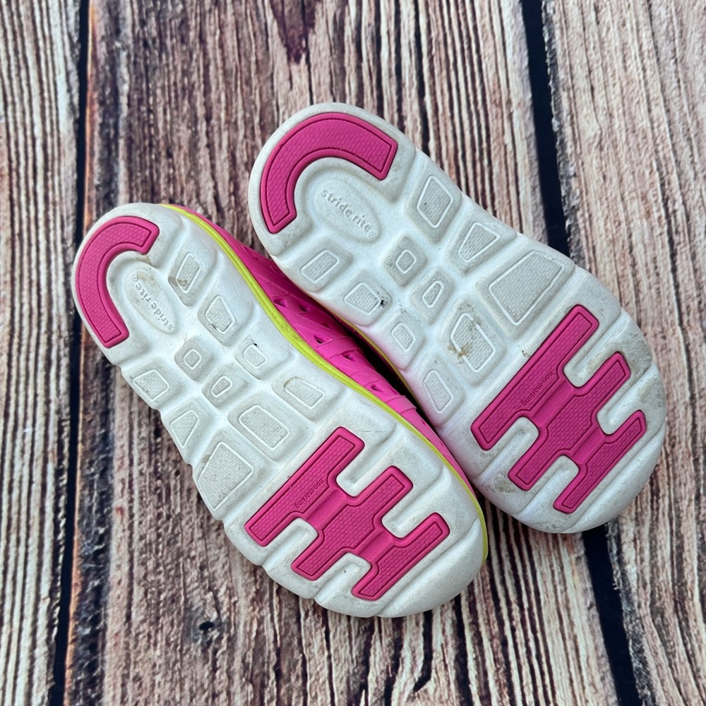 Stride Rite Kids Neon Pink and Lime Sneakers - Picture 3 of 5